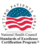 National Health Council Standards of Excellence Certification Program logo
